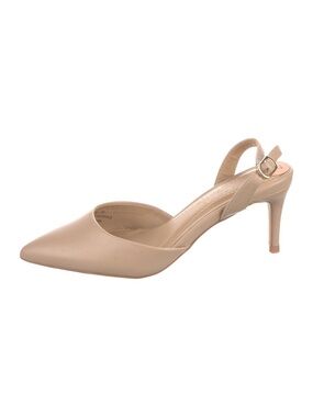 Cynthia Rowley Petula Pointed-Toe Slingback Nude Heels Size 9